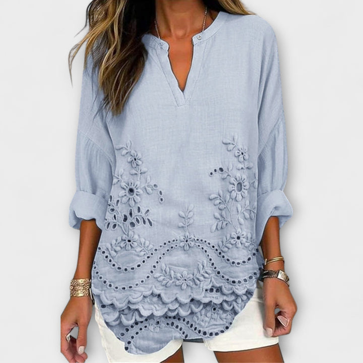 Aileen - Seaside Floral Blouse
