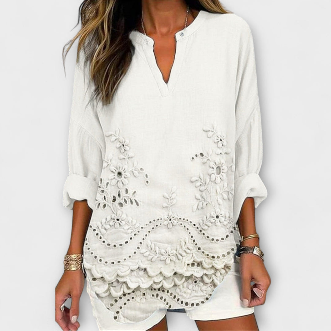 Aileen - Seaside Floral Blouse