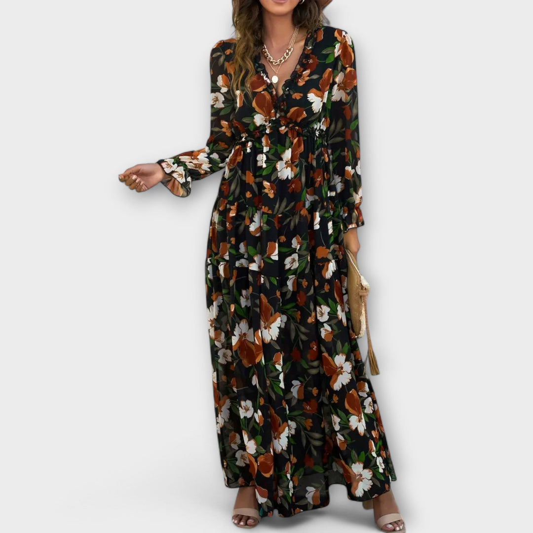 Juno - Graceful Floral Maxi Gown