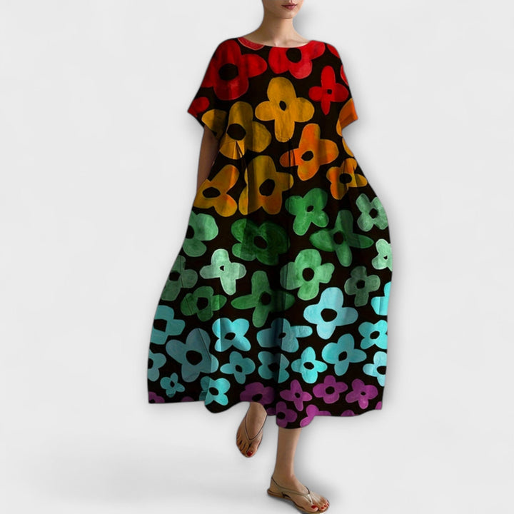 Meral - Rainbow Garden Dress