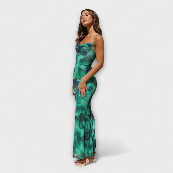 Ainsley - Robe Maxi Bodycon Sans Manches pour Soirées en Club