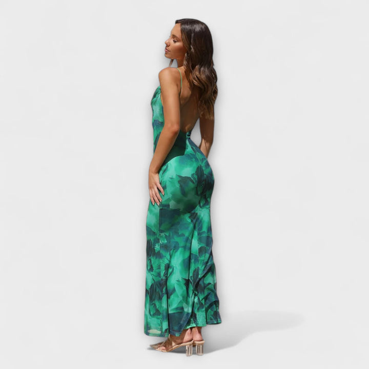 Ainsley - Robe Maxi Bodycon Sans Manches pour Soirées en Club