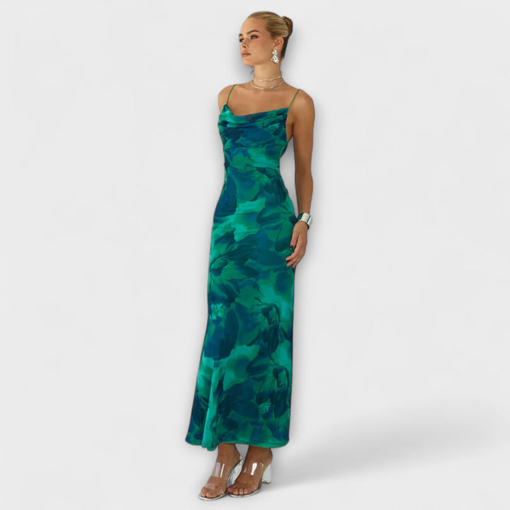 Ainsley - Robe Maxi Bodycon Sans Manches pour Soirées en Club