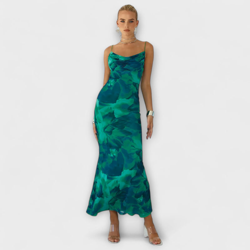 Ainsley - Robe Maxi Bodycon Sans Manches pour Soirées en Club