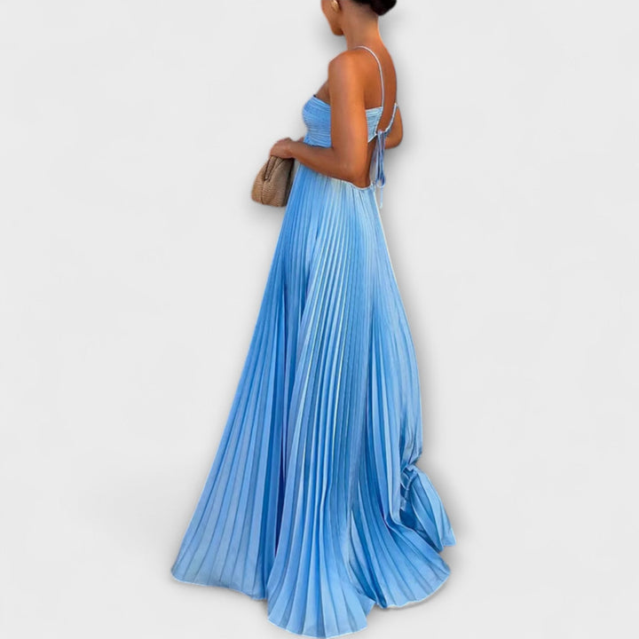 Tansy - Radiant Summer Halter Maxi Dress