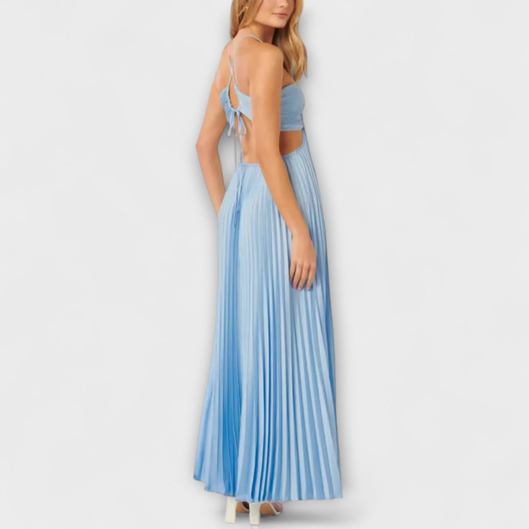 Tansy - Radiant Summer Halter Maxi Dress