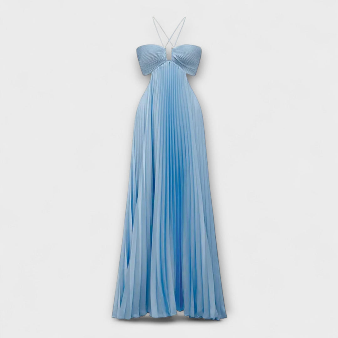 Tansy - Radiant Summer Halter Maxi Dress