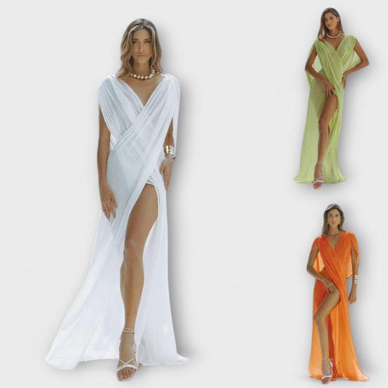 Phoenix - Sleeveless Mesh Holiday Cover Dress