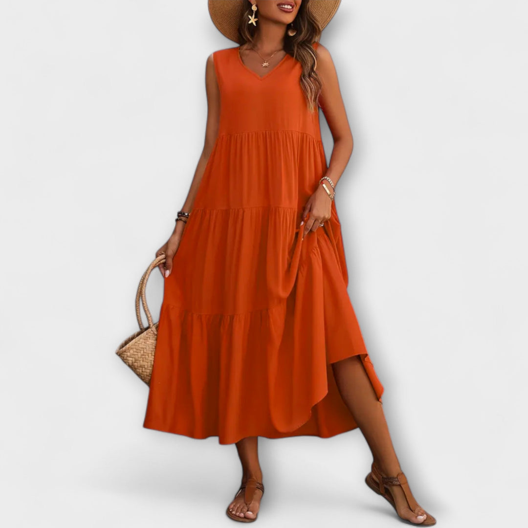 Lone - Relaxed Fit Ruffle Hem Dress