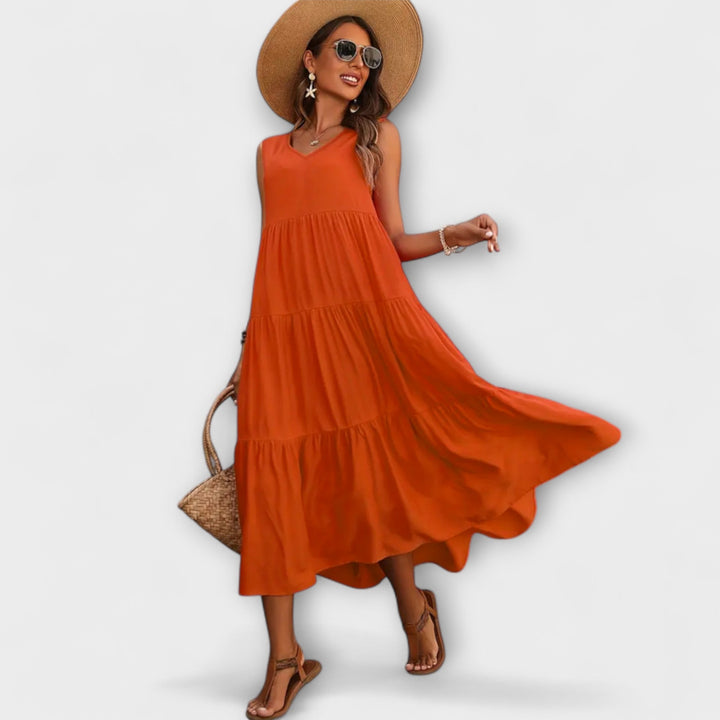 Lone - Relaxed Fit Ruffle Hem Dress