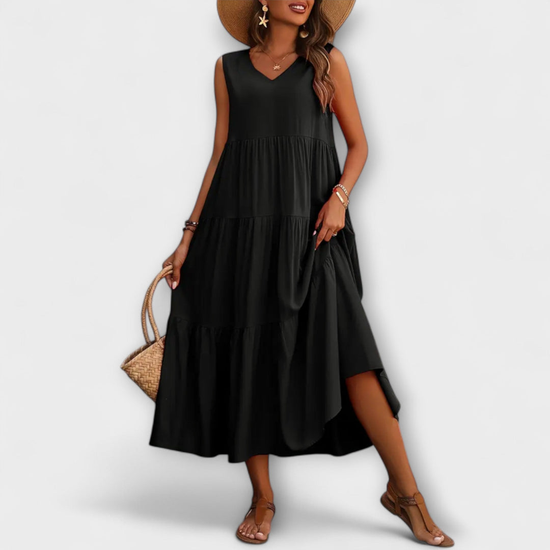 Lone - Relaxed Fit Ruffle Hem Dress