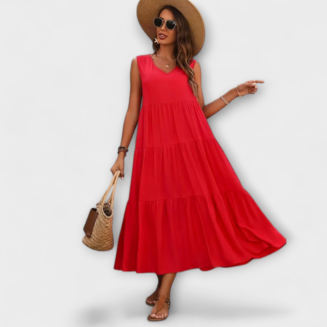 Lone - Relaxed Fit Ruffle Hem Dress