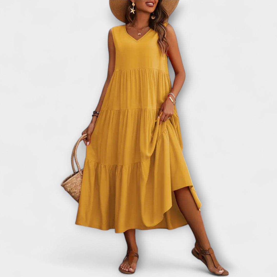 Lone - Relaxed Fit Ruffle Hem Dress