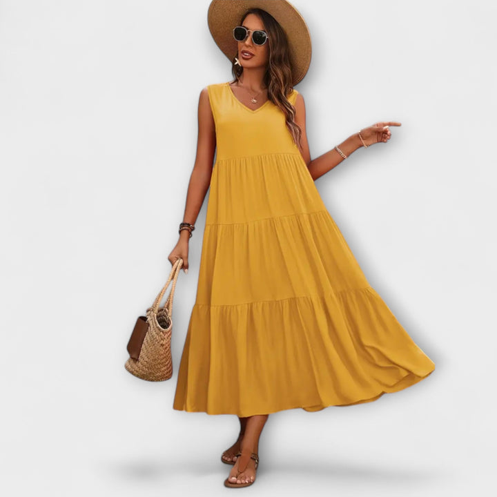 Lone - Relaxed Fit Ruffle Hem Dress