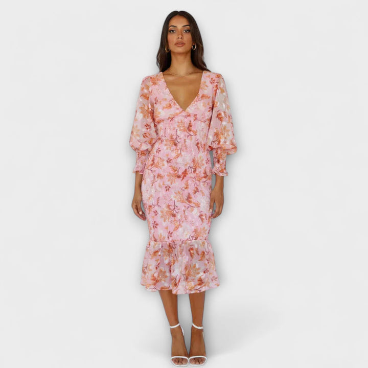 Amara - Elegant Floral Dress