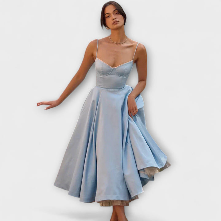 Minerva - Elegant Spaghetti Strap Princess Gown