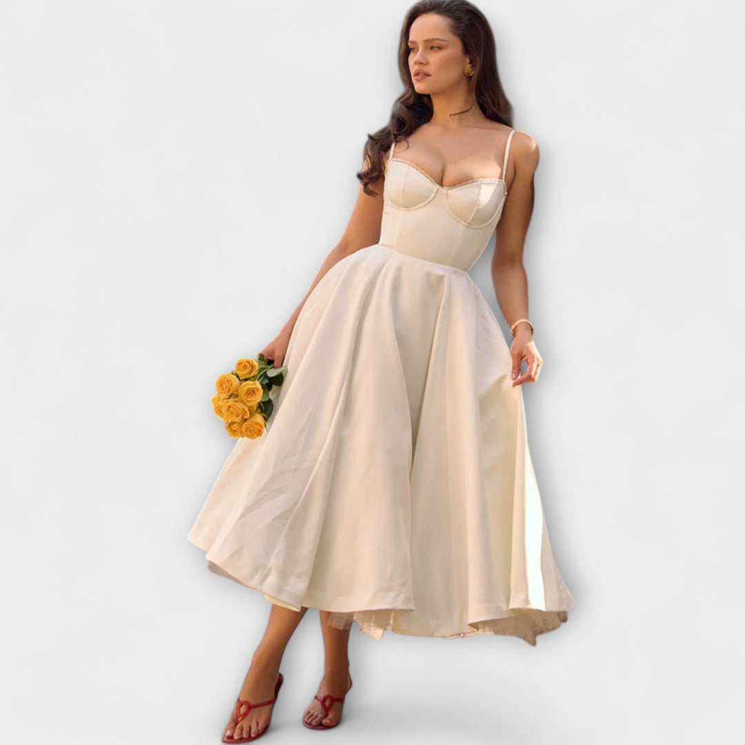 Minerva - Elegant Spaghetti Strap Princess Gown