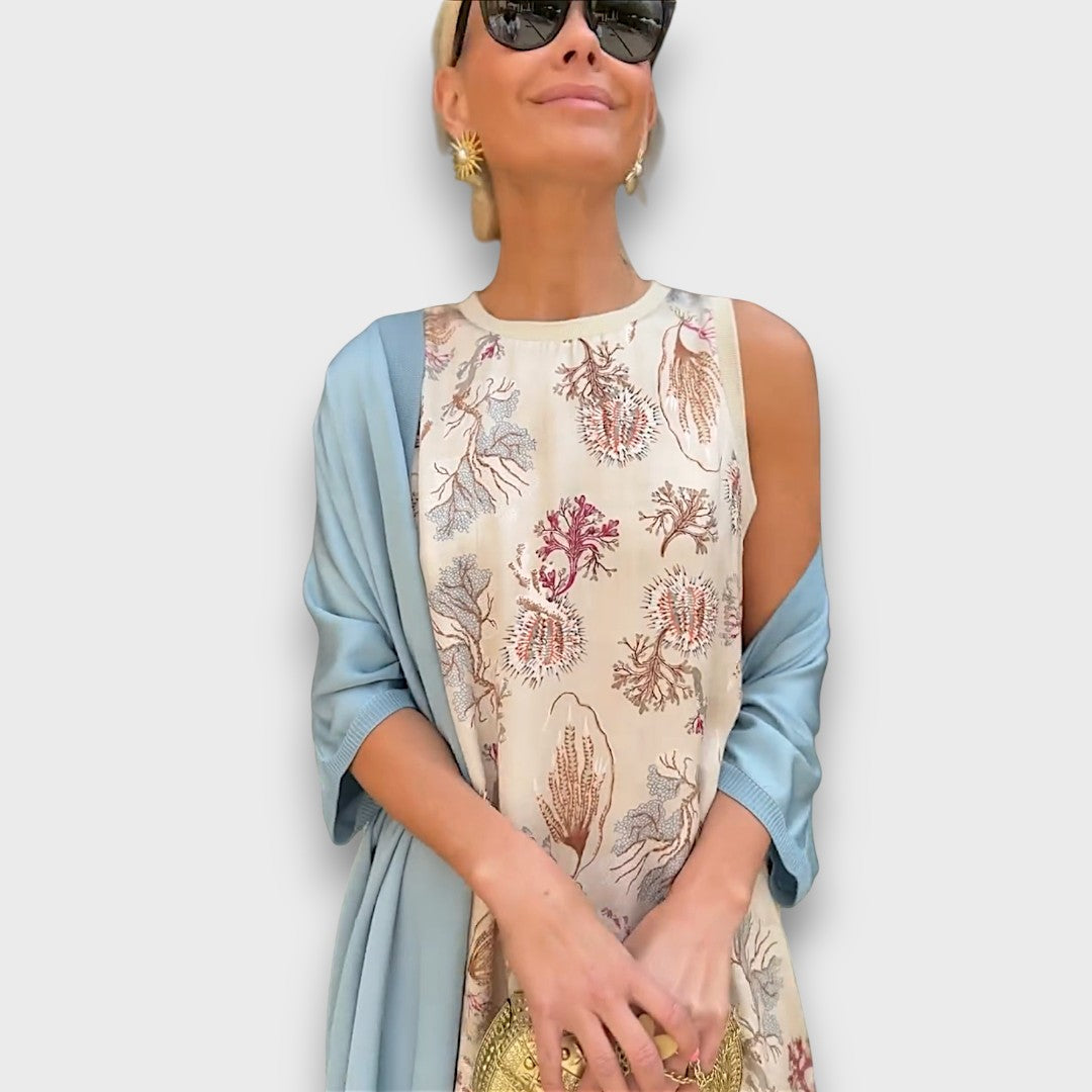 Elveria – Maxi Dress with Matching Cardigan
