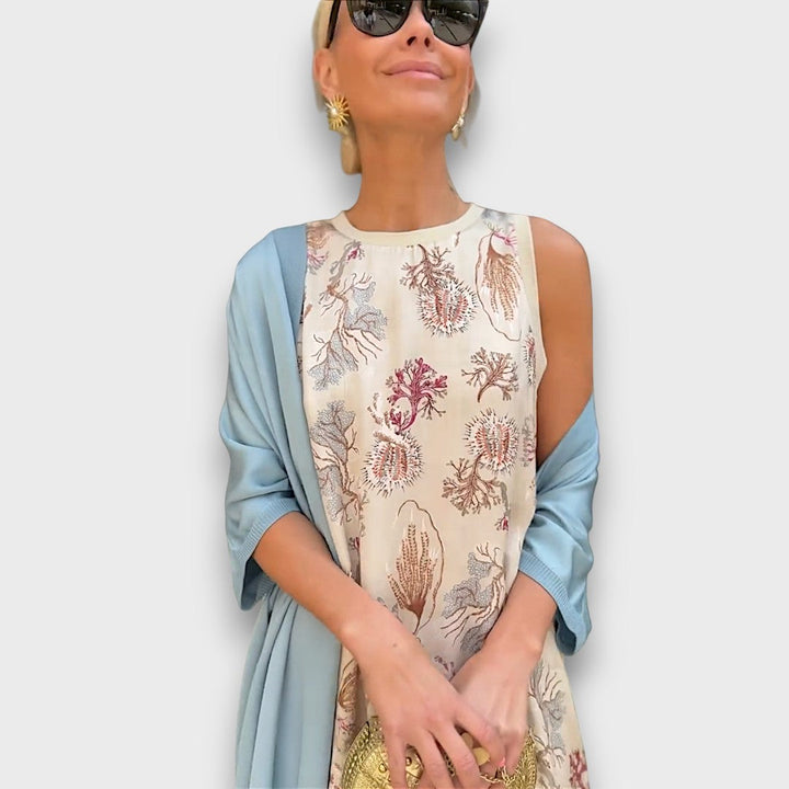 Elveria – Maxi Dress with Matching Cardigan