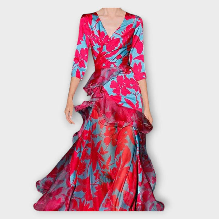 Indie - Ruffle A-Line Dress for Parties and Banquets