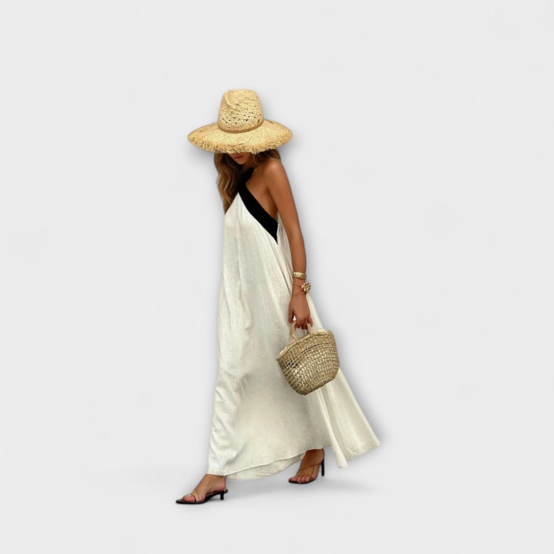 Nicole - Chic Crossover Neckline Dress