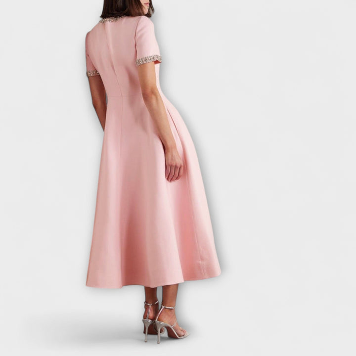 Sybil - Elegant Rhinestone Bow Knot Dress